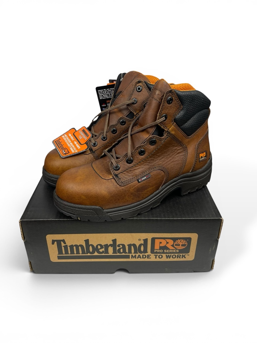 NEW Timberland PRO Men's brown TiTAN 6" Composite Toe Work Boot 9W 50508
